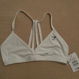 Gymshark Minimal Sports Bra White Medium NWT